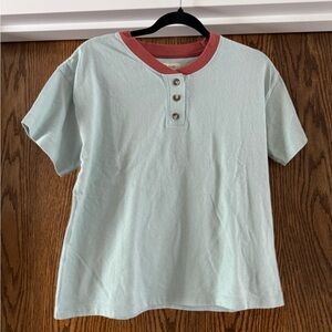 Madewell Two Toned Henley Tee